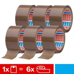 TESA - Cinta Adhesiva Marrón X 6 Rollos De 48 X 40 cm