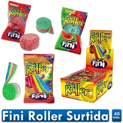 FINI - Dulces gomitas cintas roller surtidas x 40 uds