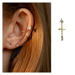 ACCESORIOS DE EVA - Arete Ear Cuff Simulador Flecha_.