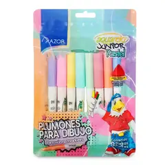 AZOR - Plumones acuarelo junior pastel x8 AZOR.