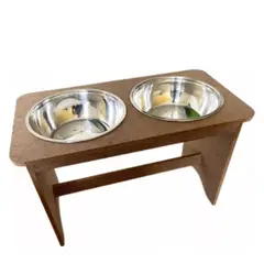 PETS ACCESORIOS - Comedero Alto Perro Madera Grande
