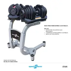 SPORTFITNESS - Rack Para Mancuernas Ajustables Sporfitness