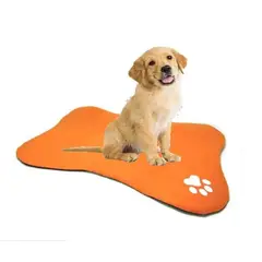 HALLY PET - Tapete con forma de hueso Naranja