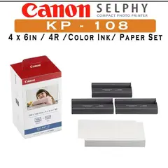 CANON - Juego de tinta y papel kp108n