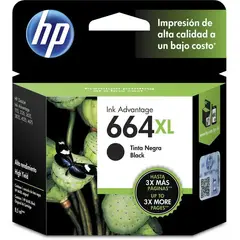 HP - Cartucho de tinta 664xl-negro