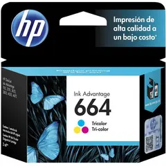 HP - Cartucho de tinta 664-tricolor