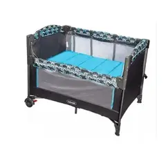 GENERICO - Cuna corral colecho bebesit azul toldillo colchoneta