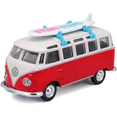 MAISTO - Furgoneta Volkswagen Van Samba Rojo Escala 136