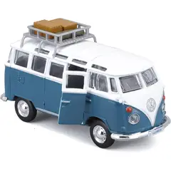 MAISTO - Furgoneta Volkswagen Van Samba Azul Escala 136