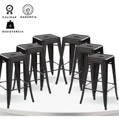 EKONOMODO COLOMBIA - Silla de bar true negro set x 6
