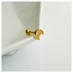 ACCESORIOS DE EVA - Piercing Acero Inoxidable Hélix Moon_.