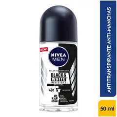NIVEA - Desodorante Roll On Men Invisible Black & White X 50ml