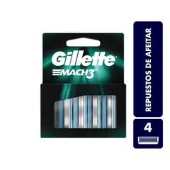 GILLETTE - Repuestos De Afeitar Mach3 X 4und