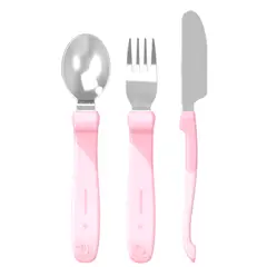 TWISTSHAKE - Set Cubiertos Rosado 12m+ X 3und