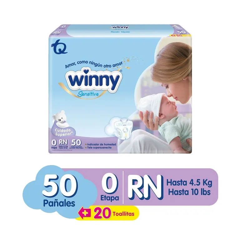 Oferta Pañal Sensitive Etapa 0 X 50und + 20 Toallas