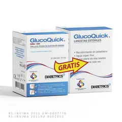 GLUCOQUICK - Oferta 50 Tiras D40 + 50 Lancetas