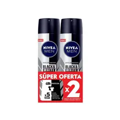 NIVEA - Oferta Desodorante Men Black/white X 150ml X 2 Und