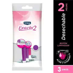 SCHICK - Maquina Afeitar Exacta 2 Delicada X 3und