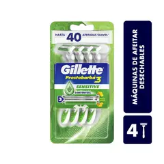 GILLETTE - Maquina Afeitar Prestobarba Sense Care X 4und