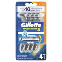 GILLETTE - Maquinas De Afeitar Desechables Prestobarba3 X 4und
