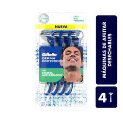 GILLETTE - Maquina Afeitar Derma Proteccion X 4und