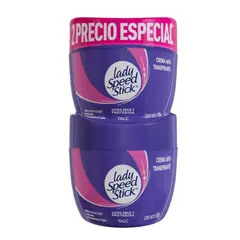 LADY SPEED STICK - Desodorante Mujer Pote 24/7 Talc 100g x2.---