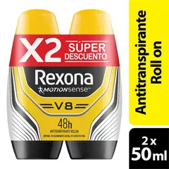 REXONA - Desodorante V8 Men Rollon X 2und X 50ml