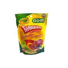 GUM - Flossers Twistables Sabor Frutas X 40und