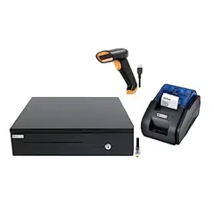 GENERICO - Combo Impresora De 58mm Cajon Monedero Lector Cod Barras