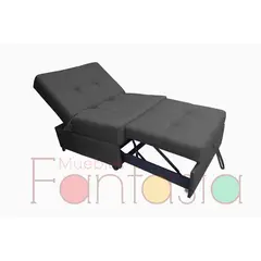 MUEBLES FANTASIA - Sofa cama Aleman sin brazos 90cm Gris Oscuro Muebles fantasía