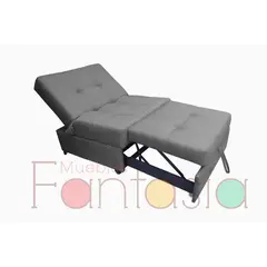 MUEBLES FANTASIA - Sofa cama Aleman sin brazos 90cm Gris Claro Muebles fantasía