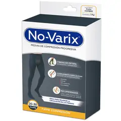 NO VARIX - Leotardo Hombre 20-30 Azul Talla L