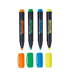 FABER CASTELL - Resaltadores Fluorescentes Set X4 Colores