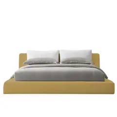 EKONOMODO COLOMBIA - Colchon Semidoble 1 Pillow con Cama en pino Astoria Mostaza 120x190 cm