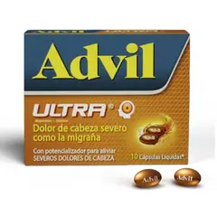 ADVIL - Ultra Caja X 10 Capsulas Liquidas