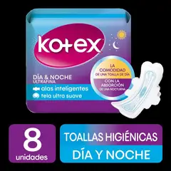 KOTEX - Toallas Higienicas Nocturna Con Alas X 8und