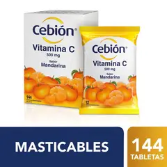 CEBION - Vitamina C 500mg Mandarin X 144 Tabletas