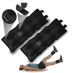 LAVEF - Pesas Tobilleras Basicas Kit 5k10lbs el par Negro