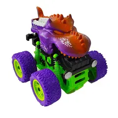 DAYOSHOP - Carro Monster Dinosaurio Rex Morado De Cuerda Coleccionable Juguete