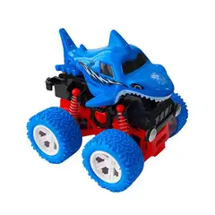 DAYOSHOP - Carro Monster Tiburòn Shark Azul De Cuerda Coleccionable Juguete