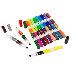 FABER CASTELL - Blister Plumones Faber Castell, Bicolor Jumbo X 12 Unds