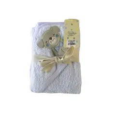 MUNDO BEBE - Toalla bebe de baño con capota unisex blanco bebé