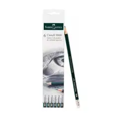 FABER CASTELL - Lápiz 9000 Caja X 6 Unidades