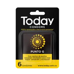 TODAY - Condon Lubricado Punto G X 6und