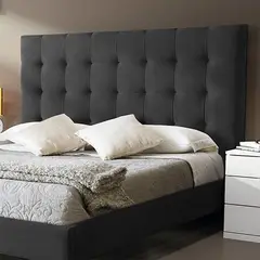 EKONOMODO COLOMBIA - Base cama con Espaldar Queen en pino Luxury Azul 160x190 cm