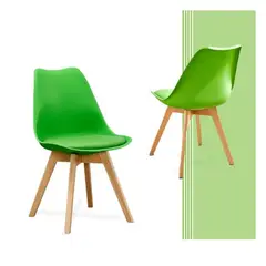 EKONOMODO COLOMBIA - Silla tapizada Milano Verde set X2