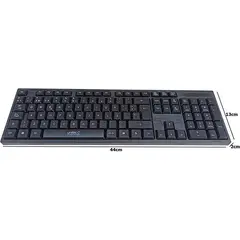 GENERICO - Teclado alambrico puerto usb ergonomico pc multifuncional