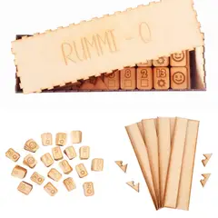 GENERICO - Juego de Mesa Rummi artesanal en madera