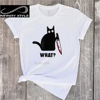 JGA COMPANY - Camiseta Mujer Cuello Redondo Con Estilo What.