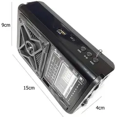 GENERICO - Radio am fm multibanda reproductor usb bluetooth recargable ¡linterna